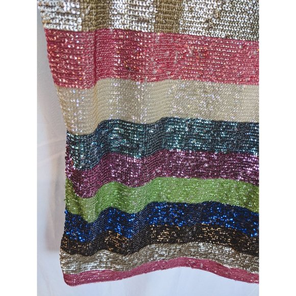 NWT Anthropologie Shimmer Striped Mini Dress 18W Plus Size - Picture 7 of 12